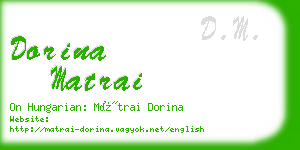 dorina matrai business card